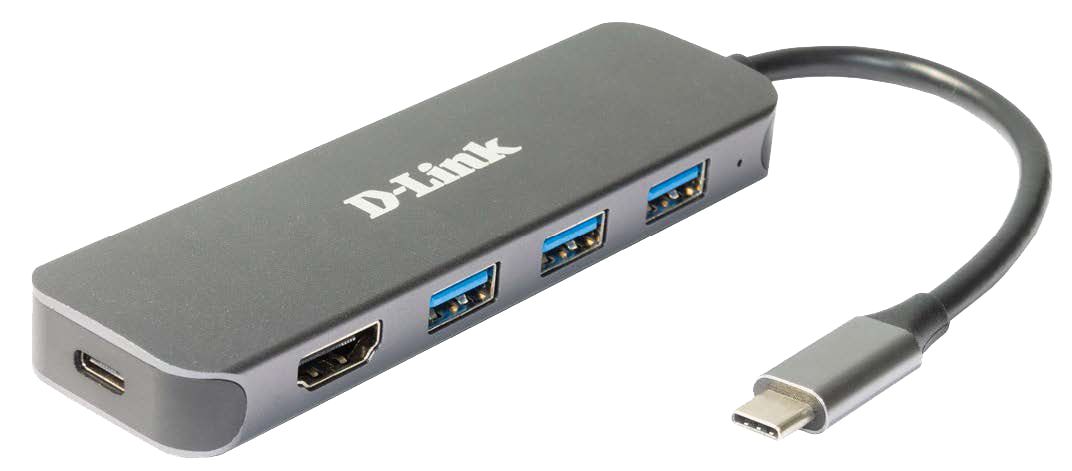 D-Link 4 Port USB 1.1, USB 2.0, USB 3.0 USB C Hub, USB Bus Powered, 13.5 mm 35 mm 118mm
