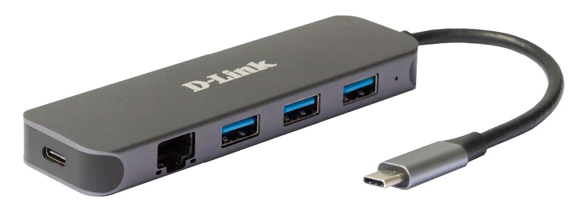 D-Link 4 Port USB 1.1, USB 2.0, USB 3.0 USB C Hub, USB Bus Powered, 13.5 mm 35 mm 118mm