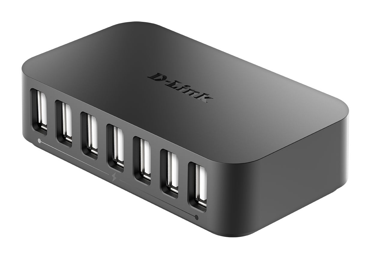 dub-h7b D-Link 7 Port USB 2.0 USB Hub, External Power Adapter Powered, 100.08 mm 22.86 mm 100.08mm