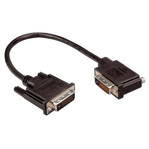 L-Com, Male Male DVI-D Dual Link Connector to Male Cable, 10 ft Black sheath Polyvinyl Chloride