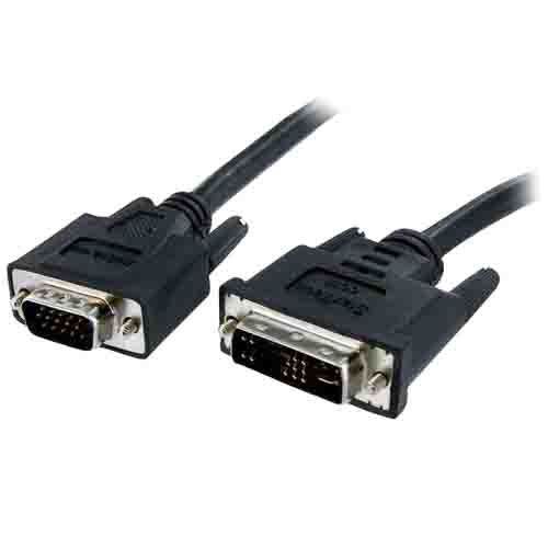 StarTech.com, Male DVI-A, VGA to Male Cable, 2 m Black sheath Polyvinyl Chloride