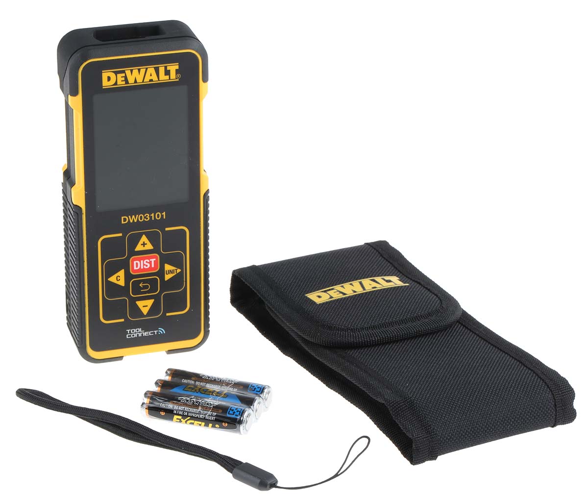 DeWALT DW03101-XJ Laser Measure, 10 to 100 m Range, ±1 mm/m Accuracy