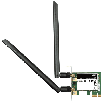 D-Link AC1200 PCIe WiFi Adapter, 867Mbps Data Rate