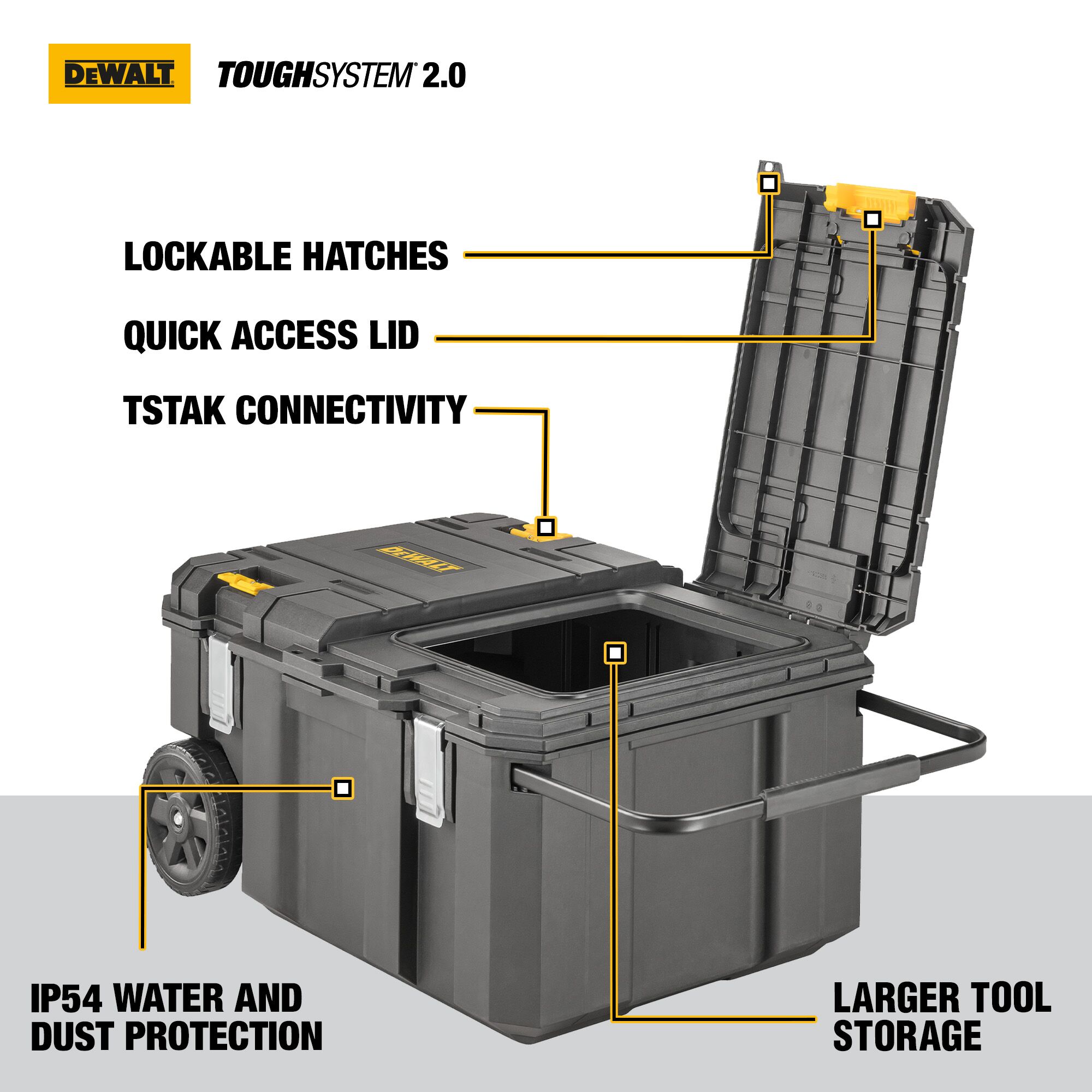 dwst17871-1 DeWALT Wheeled Tool Chest, Polypropylene