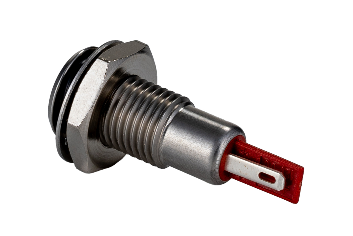 dx0505rd12 Bulgin DX Series Red Panel Mount Indicator, 12V dc, Solder Tab Termination Panel Mount, IP67