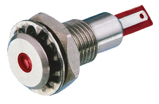 Bulgin Red Panel Mount Indicator, 24V dc, Solder Tab Termination, IP67