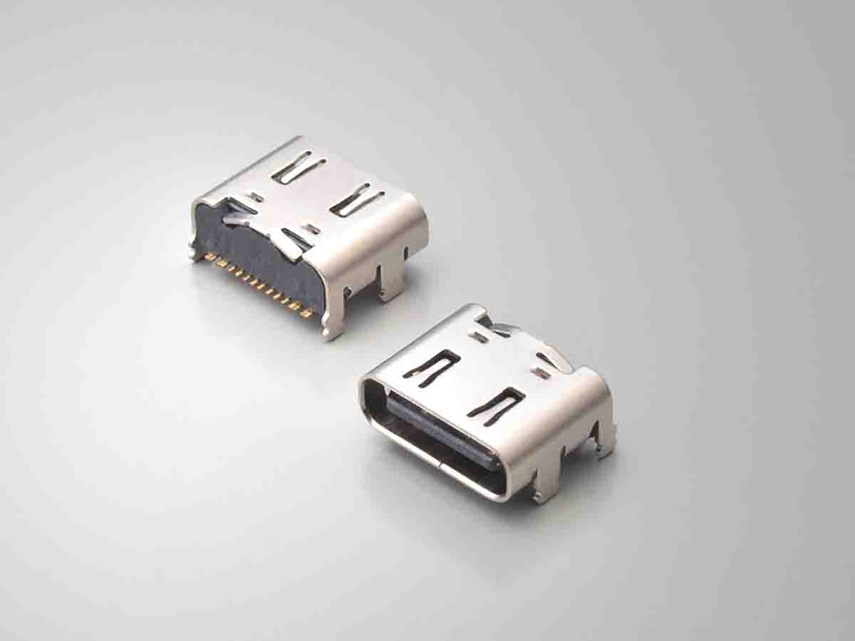 JAE Right Angle, Surface Female- 1 Port Type USB Type C USB Connector USB 2.0