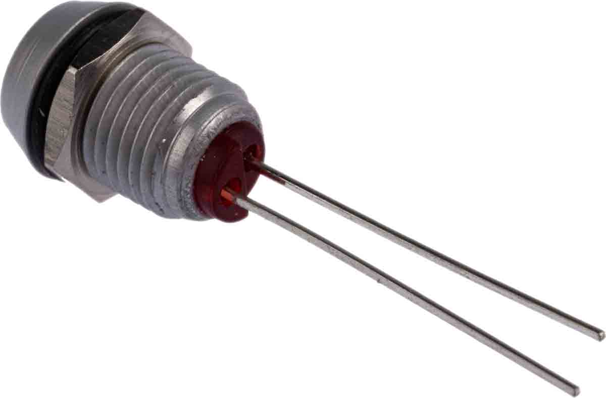 dx1091rd Bulgin Red Panel Mount Indicator, 2V dc, Lead Wire Termination