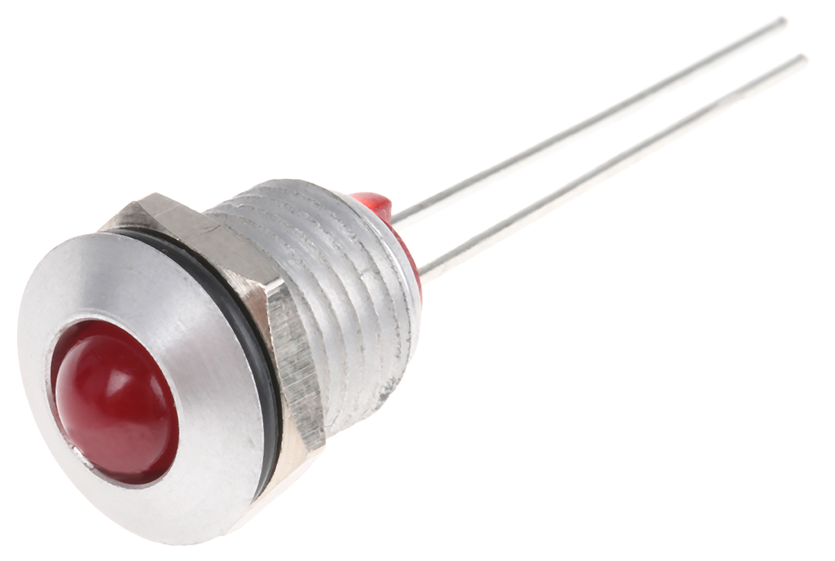 Bulgin Red Indicator, 2V dc, Lead Wire Termination