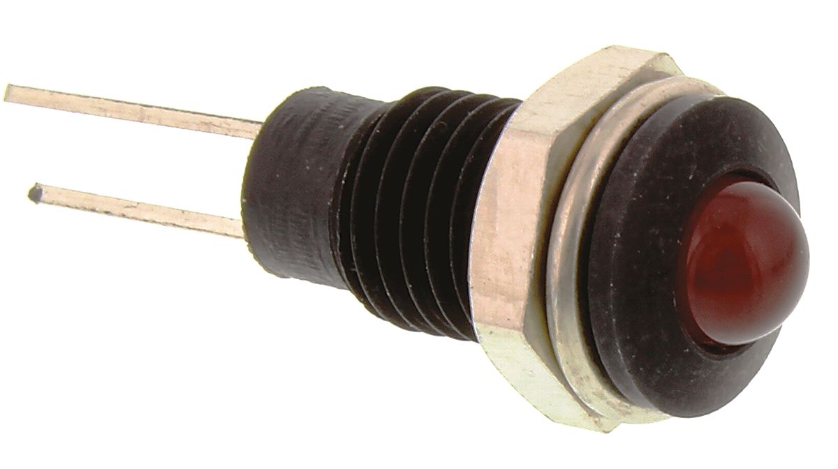 Bulgin Red Panel Mount Indicator, 2V, Lead Wire Termination