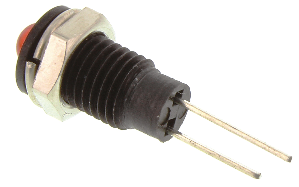 dx1119rd Bulgin Red Panel Mount Indicator, 2V, Lead Wire Termination