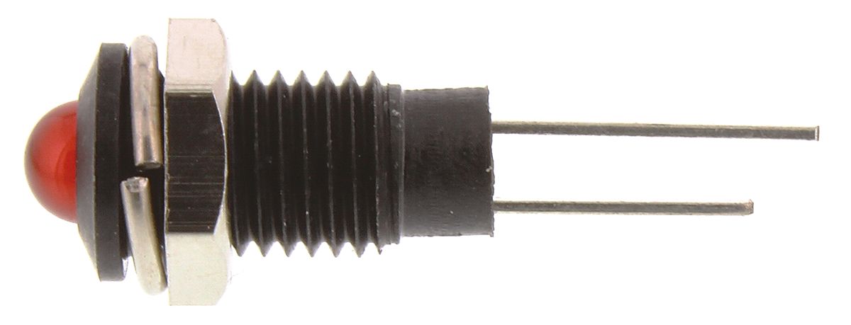 dx1119rd Bulgin Red Panel Mount Indicator, 2V, Lead Wire Termination