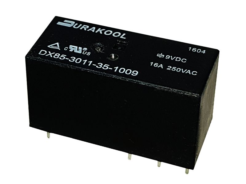 Durakool PCB Power Relay, 24V ac Coil, 100mA Switching Current, 1 CO