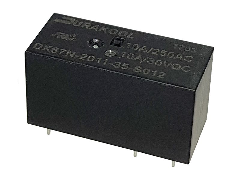 Durakool PCB Power Relay, 12V dc Coil, 100mA Switching Current, 1 CO