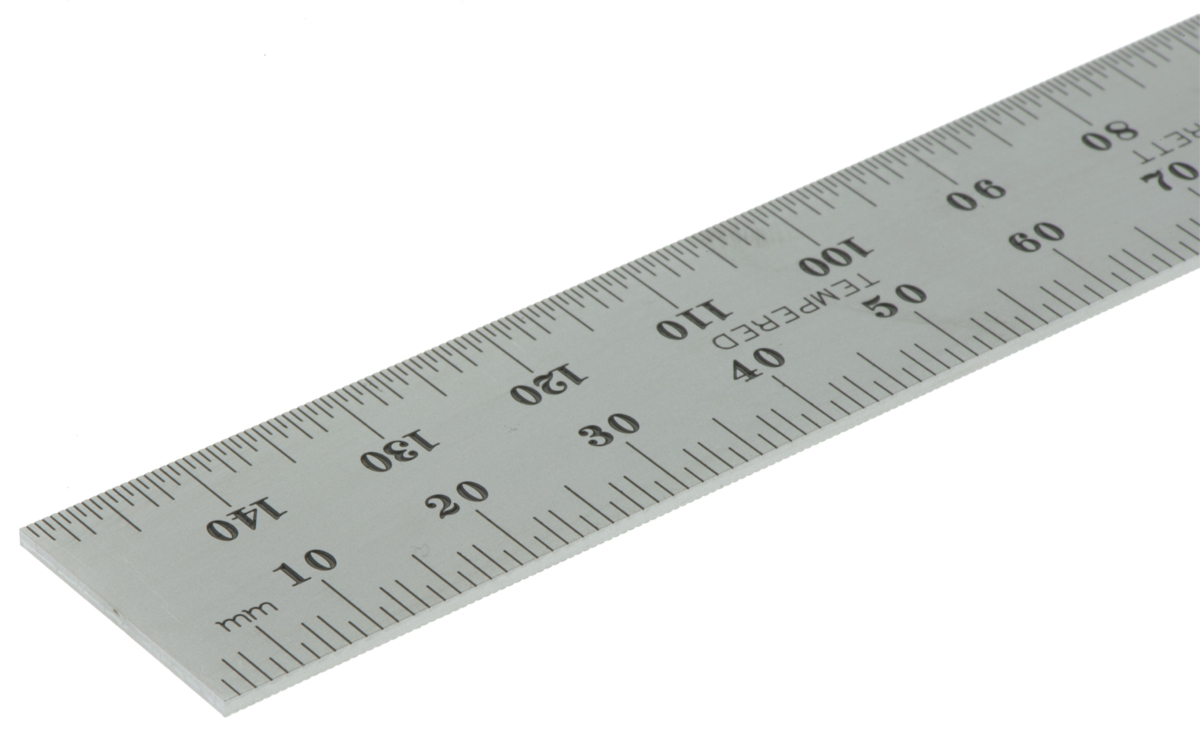 dy465 Starrett 150 mm Steel Ruler Metric, UKAS