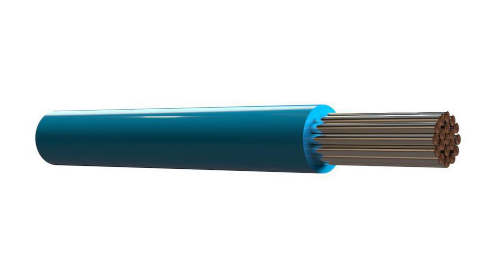 Habia E 2419 Series Blue 0.24 mm² Hook Up Wire, 24 AWG, 100 m, Polytetrafluoroethylene, E 2419 BLUE