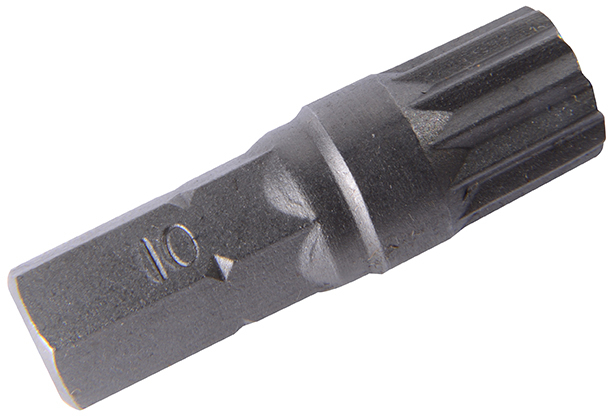 SAM Spline Screwdriver Bit, 5/16 in Tip, 5/16 in Tip, Square Drive 5-Piece, 35 mm Overall