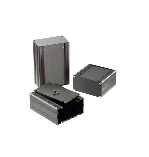 Nu-Tech Engineering E006 Series Black Aluminium General Purpose Enclosure Flanged 60.5 mm, 100 mm, 105 mm