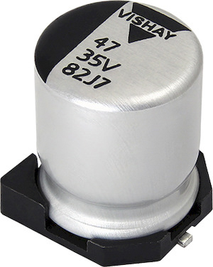 Vishay 33μF Surface Mount Polymer Capacitor, 80V dc
