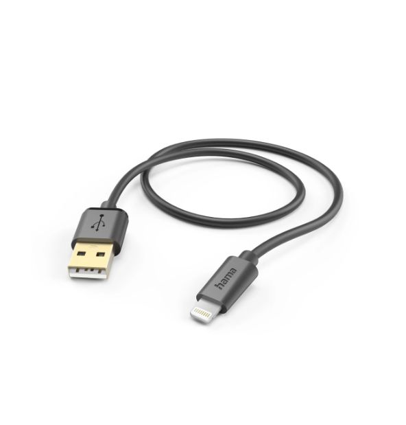 Hama USB 2.0, Male Lightning to Male USB A, 480Mbps, 1.5m