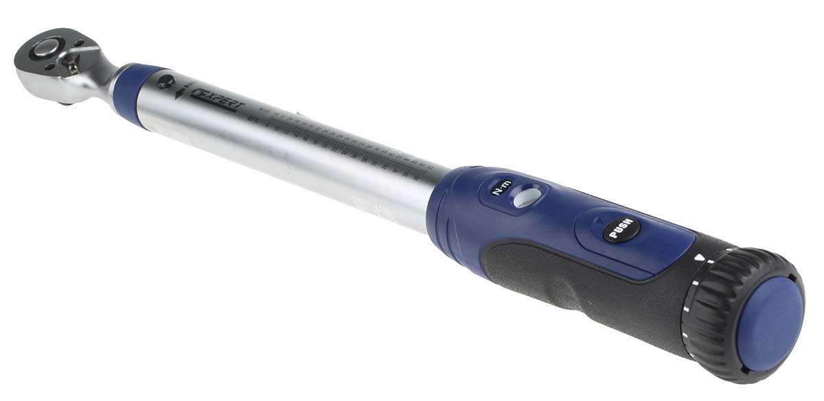Expert by Facom Click Torque Wrench, 10 to 50 Nm, 3/8 in Drive, Square Drive, 400mm Overall, RSCAL