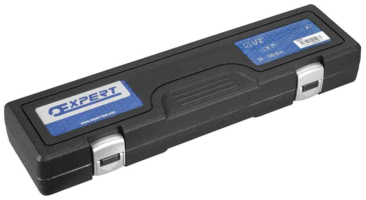 e100107 Expert by Facom Click Torque Wrench, 20 To 100 Nm, 1/2 in Drive, Square Drive, 400mm Overall, RSCAL