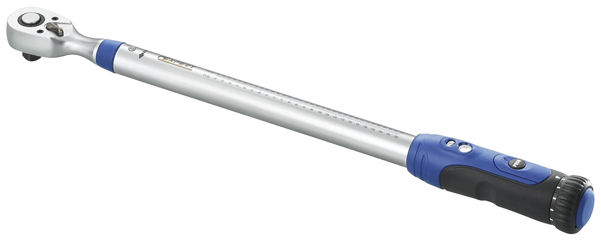 Expert by Facom Click Torque Wrench, 40 To 200 Nm, 1/2 in Drive, Square Drive, 517mm Overall