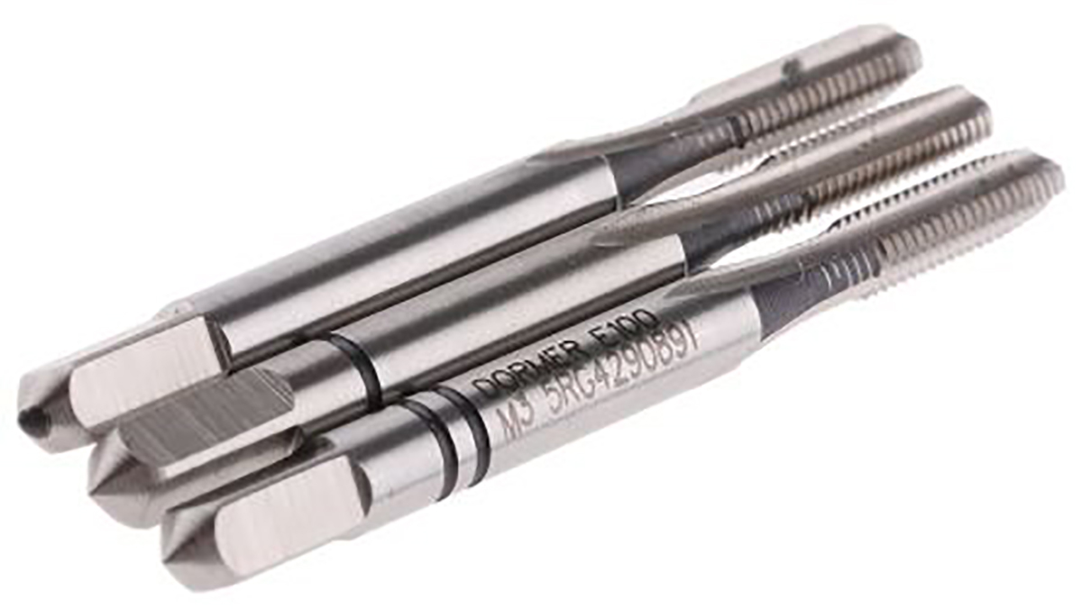 e100m6no8 Dormer Tap Set, M6 Thread, Metric Standard, Hand Tap