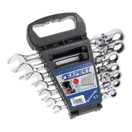 Expert by Facom 7-Piece Spanner Set, 12 mm, 13 mm, 19 mm, 8 mm, 14 mm, 10 mm, 17 mm, Chrome Vanadium Steel