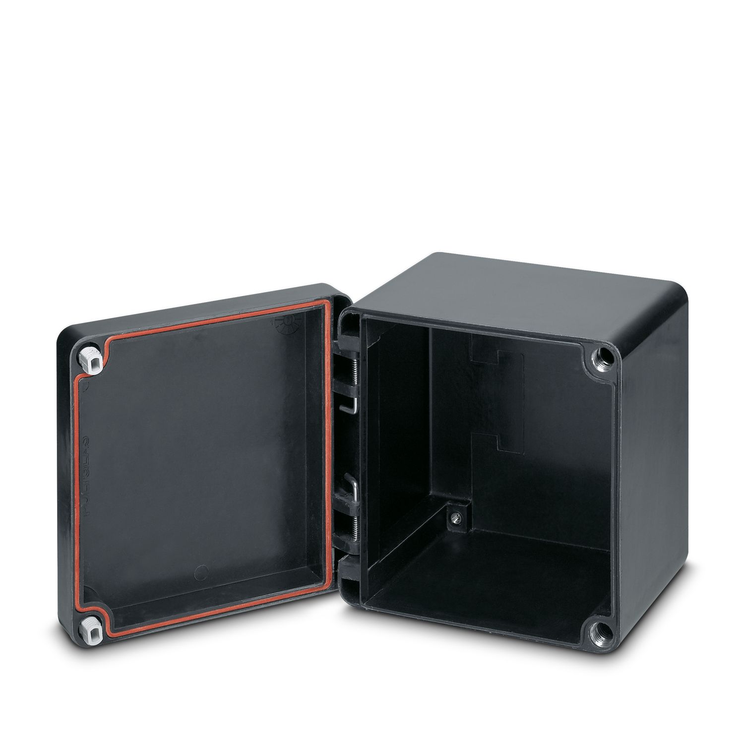 Phoenix Contact C PX A 200X200X168 Series Black Glass Fibre Reinforced Polyester Junction Box, 200 x 200 x 171mm