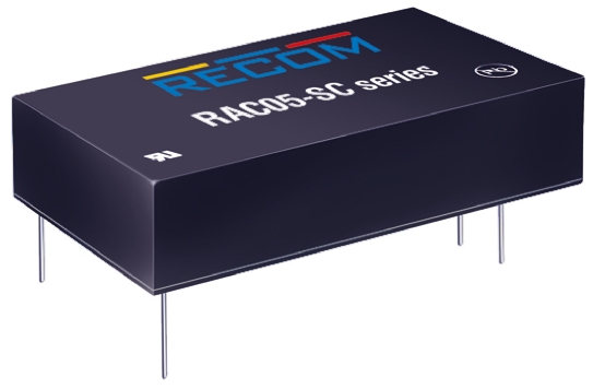 Recom Switching Power Supply, RAC05-12SC, 12V dc, 420mA, 5W, 1 Output, 80 → 264V ac Input Voltage