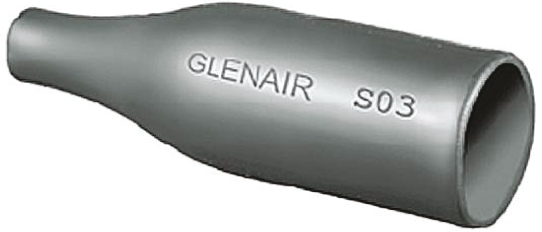 Glenair Straight Black, Polyolefin Adhesive Lined