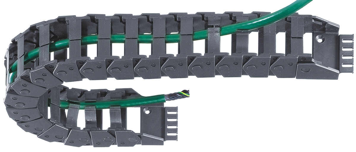 Igus e-chain Black, W50.5mm x D39 mm, L1 m, 100 mm Min. Bend Radius, Igumid NB