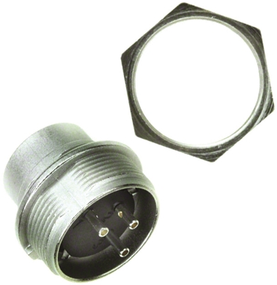 Amphenol Industrial, C 091 A 3 Pole M16 Din Plug, 5A, 300 V ac, Male, Panel Mount