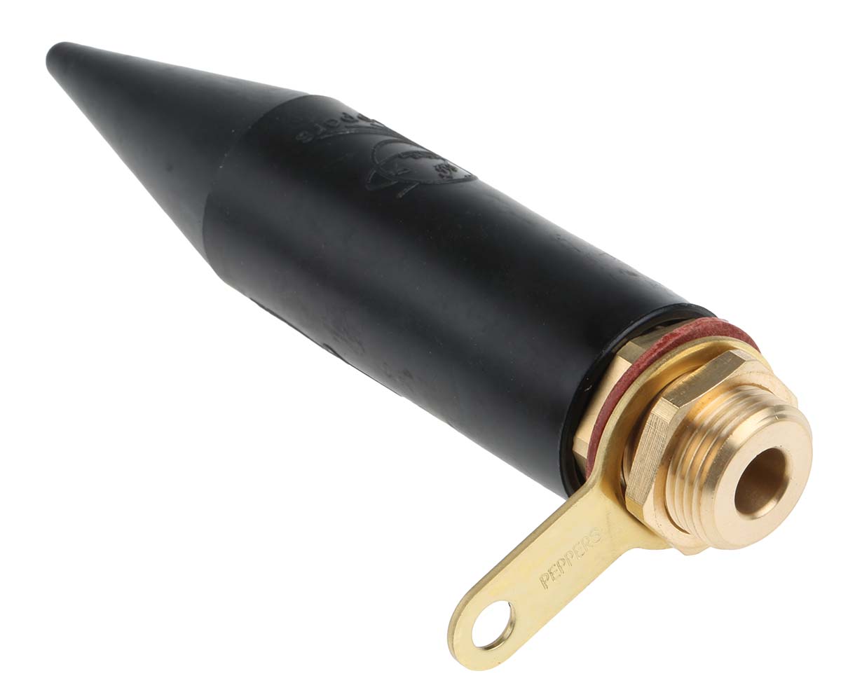 e1wfk216m20 Peppers Black Brass Cable Gland, M20 Thread, 8.4 mm min., 13.5 mm max., IP66