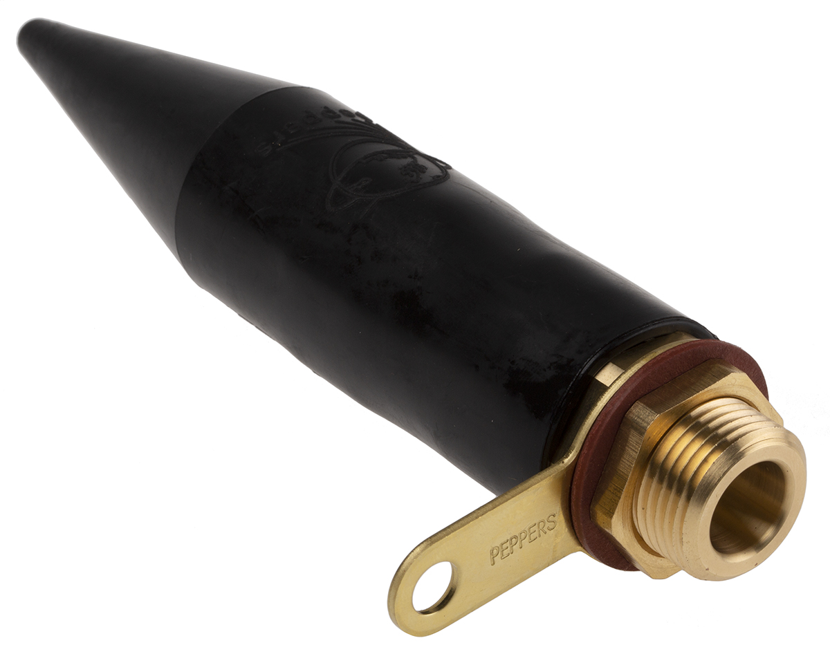 Peppers Black Brass Cable Gland, M20 Thread, 11.5 mm min., 16 mm max., IP66