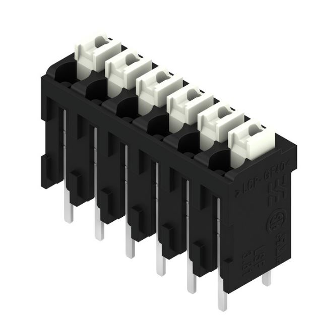 Weidmuller LSF Series PCB Terminal Block, 6-Contact, 3.81mm Pitch, Surface Mount, 1-Row, Through Hole Termination
