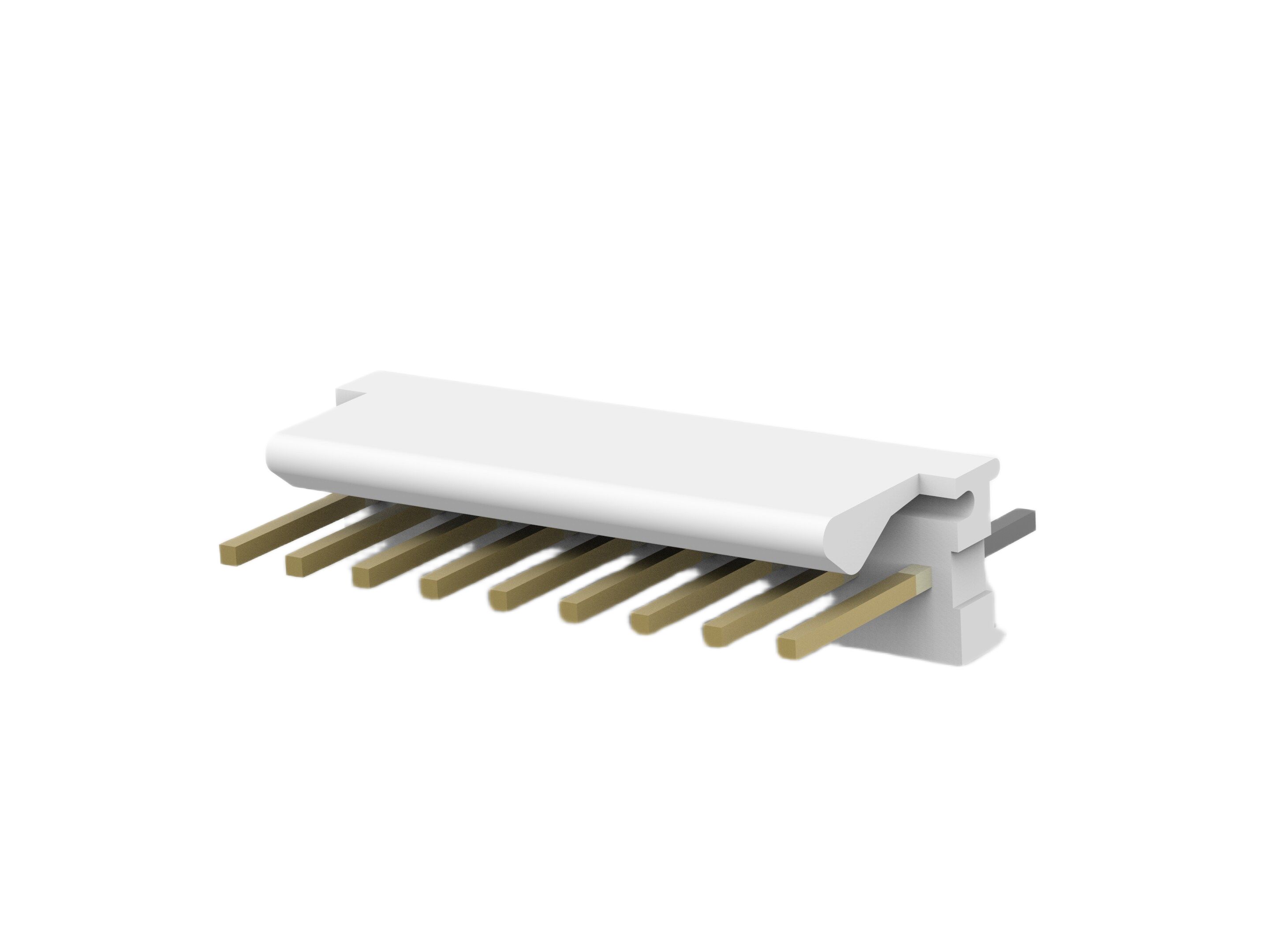TE Connectivity MTA-100 Series Vertical Cable PCB Header, 9 Contact(s), 2.54 mm Pitch, 1 Row, Shrouded