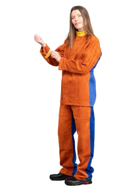 EDC PROTECTION E2254 Orange, Water Resistant, Fire Retardant Welding Jacket, M