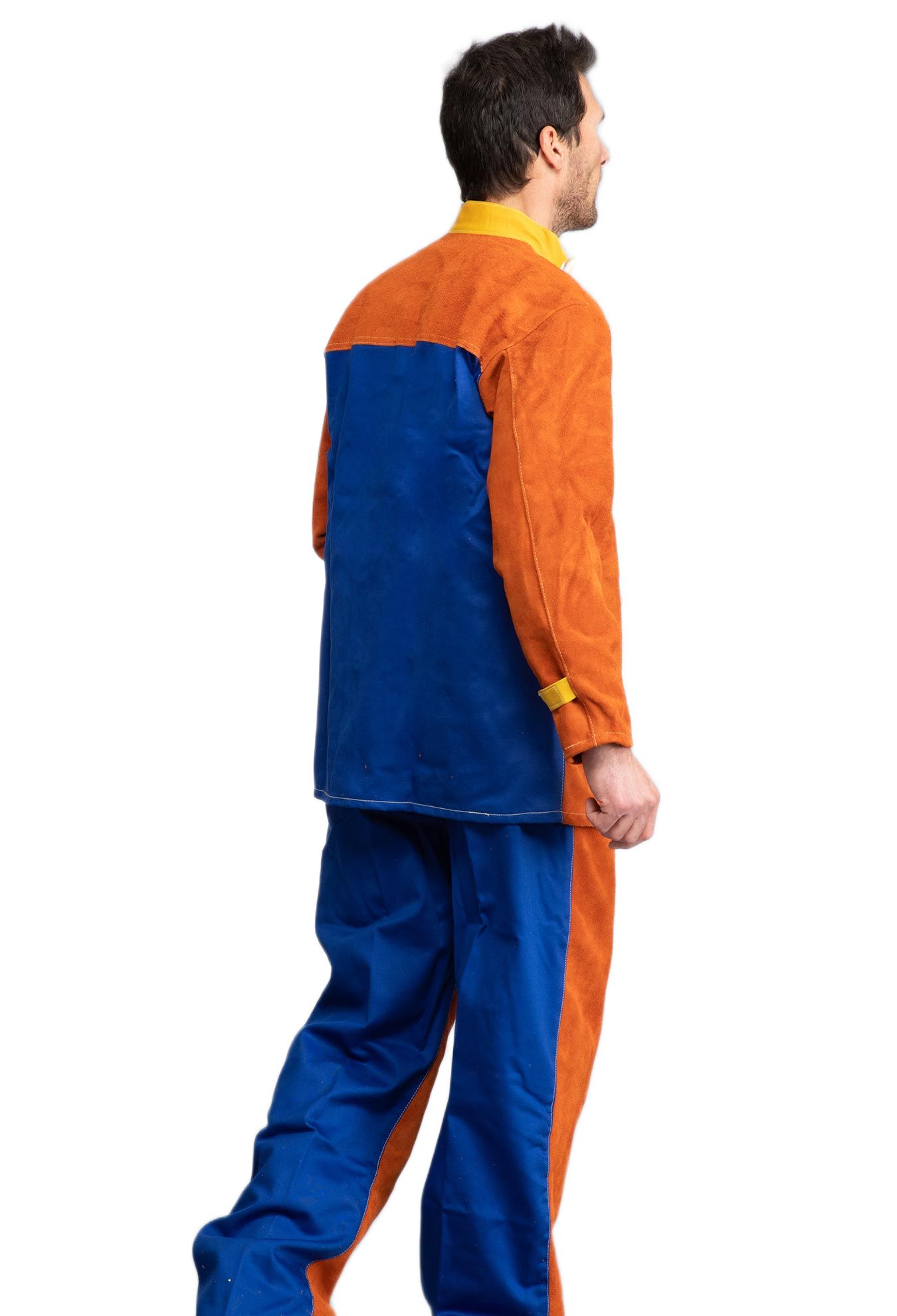 e2254-100m EDC PROTECTION E2254 Orange, Water Resistant, Fire Retardant Welding Jacket, M