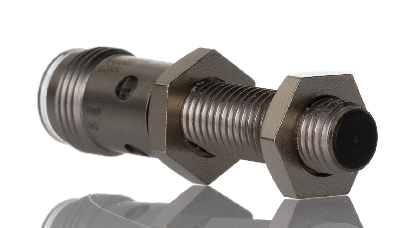 Omron E2A-S08KS02-M1-B1 Threaded Barrel Inductive Proximity Sensor, M8 PNP E2A 32V 30 mm 1000 V ac 32 V dc 200mA