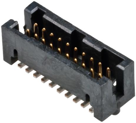 Amphenol ICC Rib-Cage Series Straight Surface PCB Header, 20 Contact(s), 1.27 mm Pitch, 2 Row, Shrouded