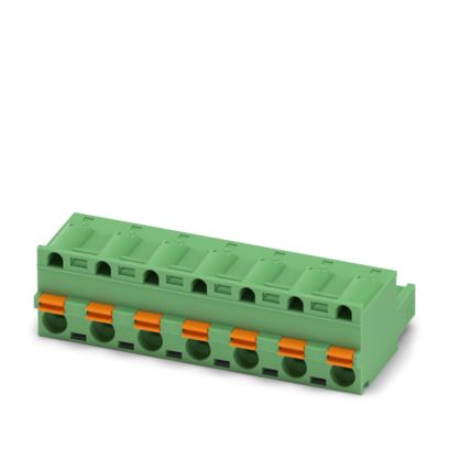 Phoenix Contact, 7.62mm Pitch, GFKC, 7 Way, , Pluggable Terminal Block, Plug, PCB Mount, Push In Spring Termination,