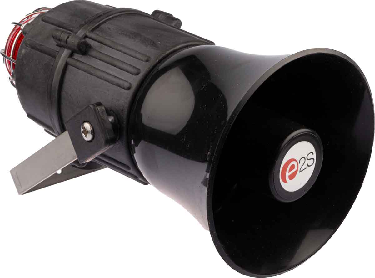e2s E2xC1X05F Series Red Sounder-Beacon Combination, IP66 230V dc Bracket 116 dB @ 1m