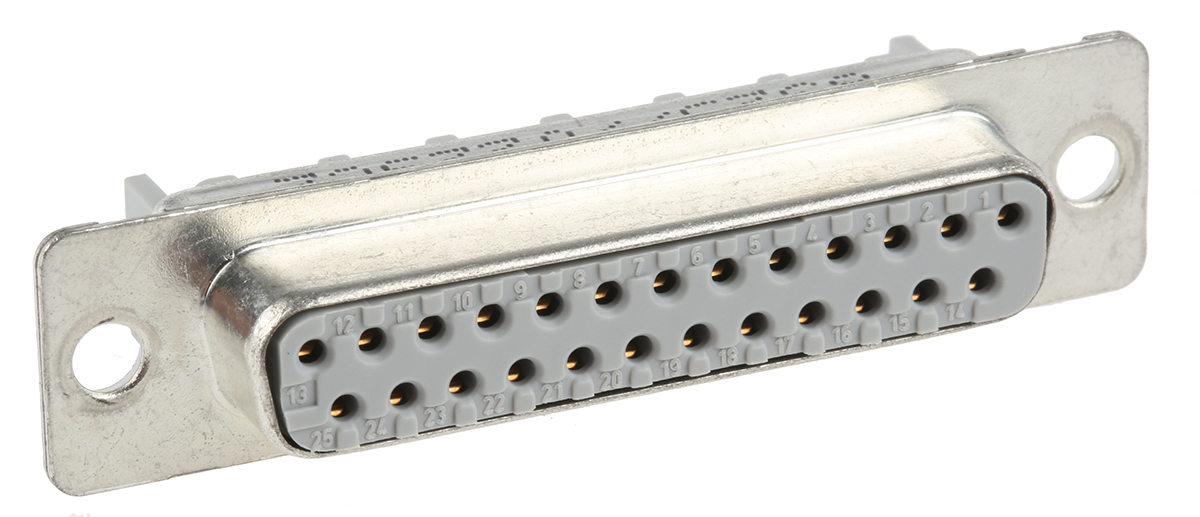 8325-6009 3M 8300 25 Way Right Angle Cable Mount D-sub Connector Socket, 2.74mm Pitch