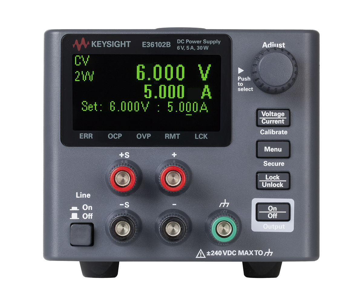 Keysight Technologies Digital Bench Power Supply, 1-Output 6 V to  6V, 30 W, 5 A Max, UKAS