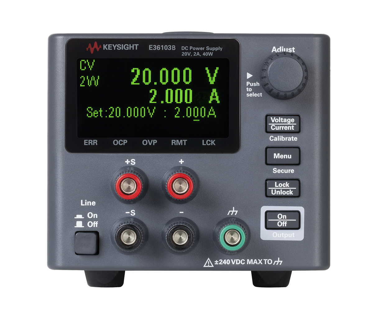 Keysight Technologies Digital Bench Power Supply, 1-Output 0 V ac to  20V, 40 W, 2 A Max, UKAS