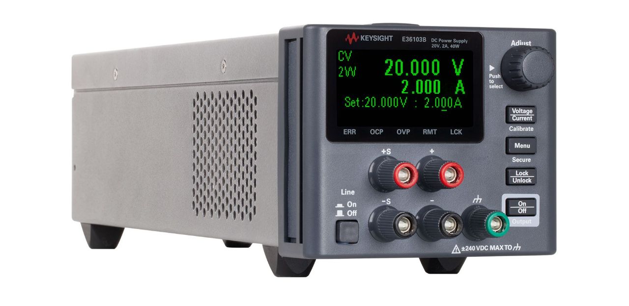 e36103b Keysight Technologies Digital Bench Power Supply, 1-Output 0 V ac to  20V, 40 W, 2 A Max
