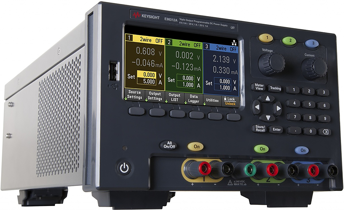 Keysight Technologies Digital Bench Power Supply, 3-Output 0 V ac to  6V, 80 W, 5 A Max