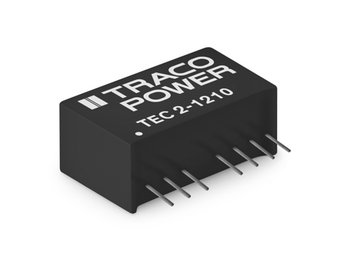 TRACOPOWER TEC 2 DC-DC Converter, 5V dc/ 200mA Output, 4.5 → 13.2 V dc Input, 2W, Through Hole, +95°C Max Temp